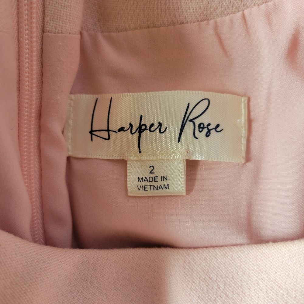 ✨️HP✨️Harper Rose | EUC Classic Cute Mod Pastel Pink Cap Sleeve Dress (SIZE 2) - Picture 4 of 12